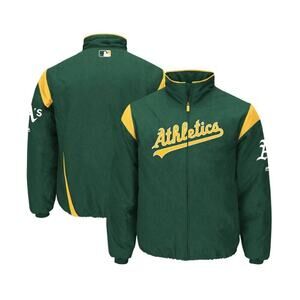 A's Majestic Green Athletics Therma Base Full Zip Jacket Size XL New Sold Out